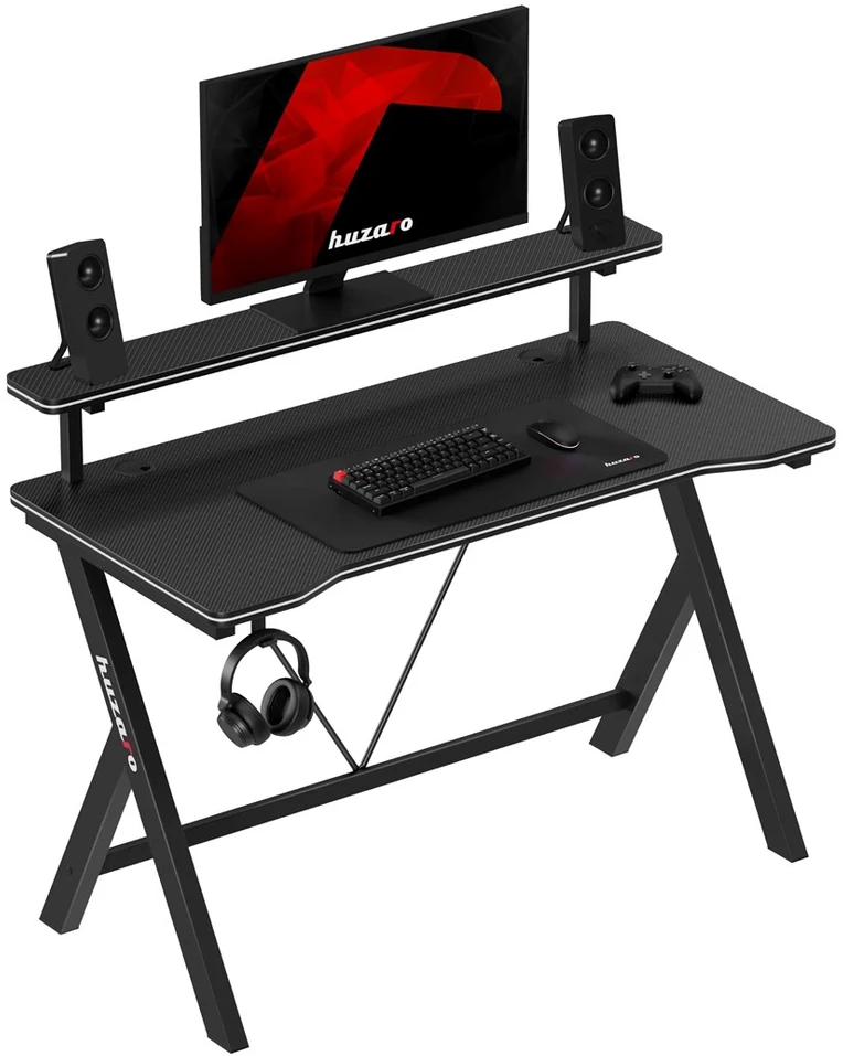 Žaidimų stalas Huzaro Hero 1.9, juodos spalvos