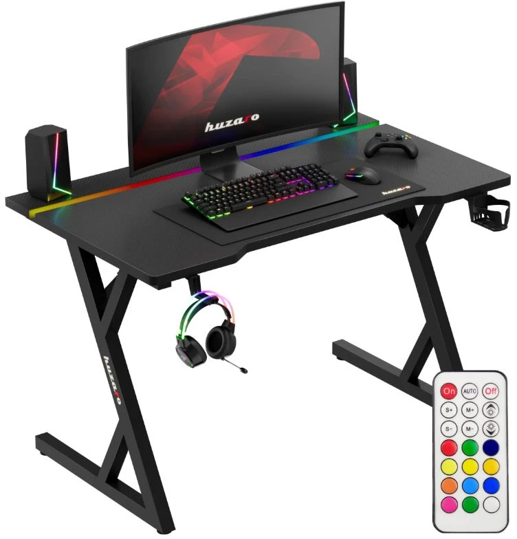 Gaming Desk Huzaro Hero 2.4 RGB Juodas