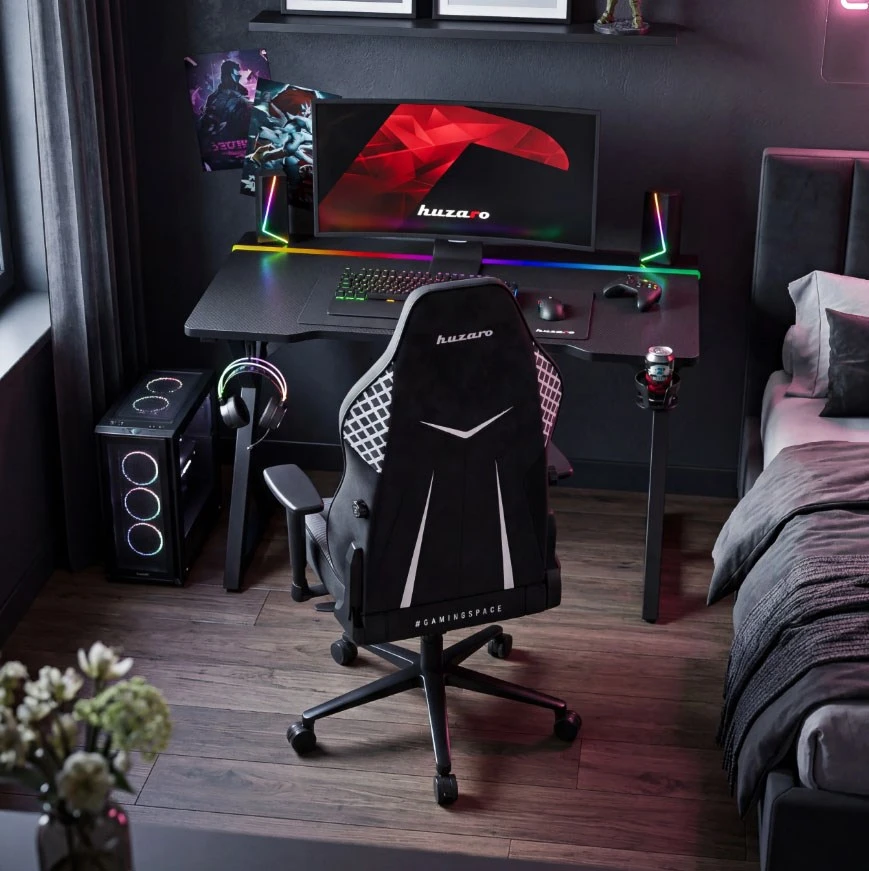 Gaming Desk Huzaro Hero 2.4 RGB Juodas