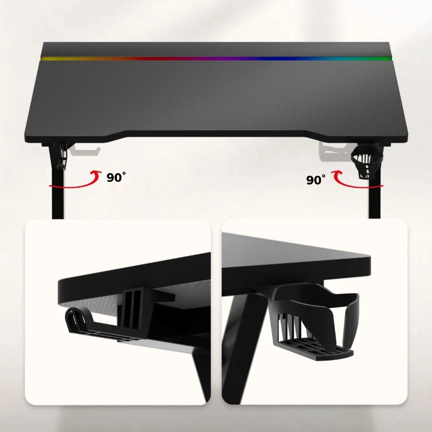 Gaming Desk Huzaro Hero 2.4 RGB Juodas