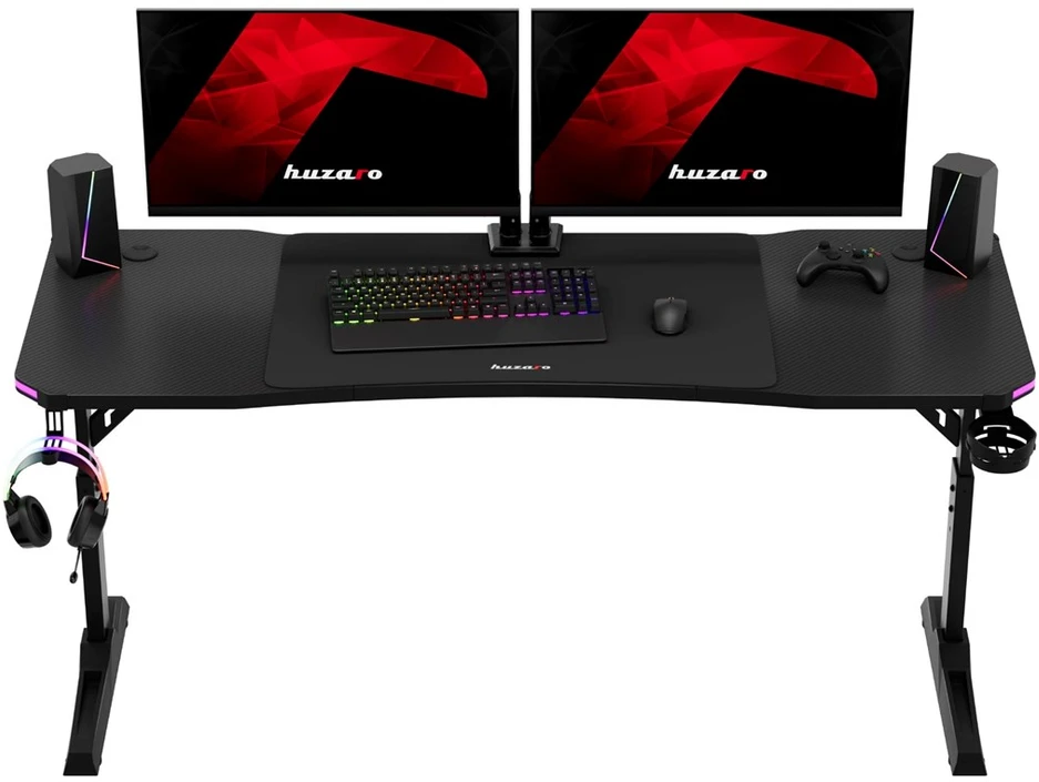 Huzaro Hero 4.6 RGB Juodas Gaming Desk
