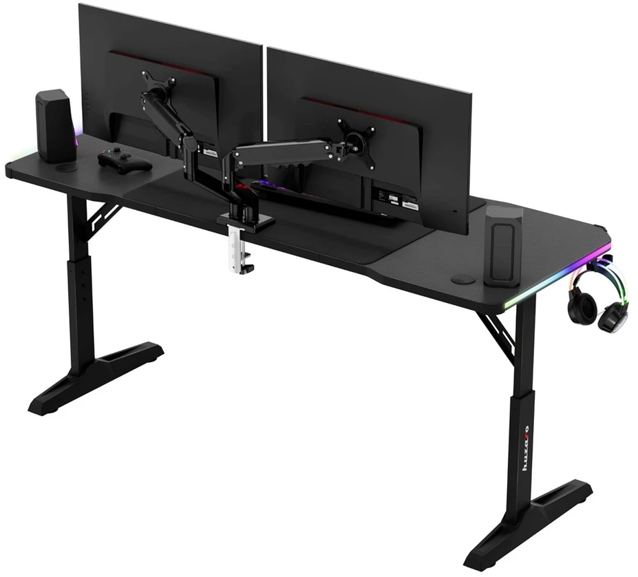Huzaro Hero 4.6 RGB Juodas Gaming Desk