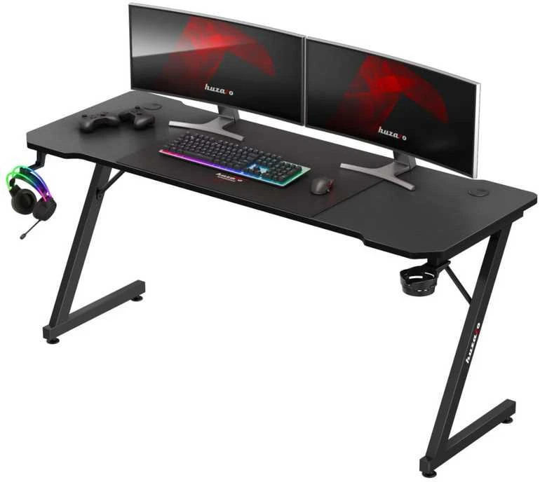 Biurko žaidimams huzaro hero 4.8 juodas