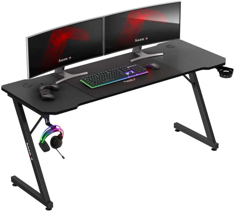 Biurko žaidimams huzaro hero 4.8 juodas