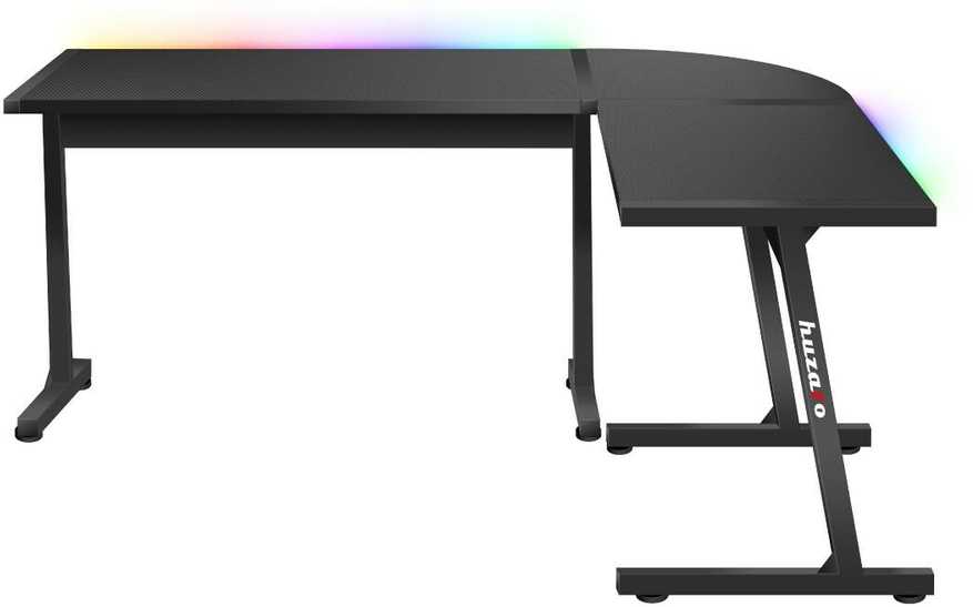 Kampinis žaidimų stalas Huzaro Hero 6.0 RGB, Juodas