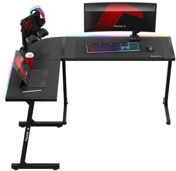 Biurko žaidimams huzaro hero 6.0 juodas rgb