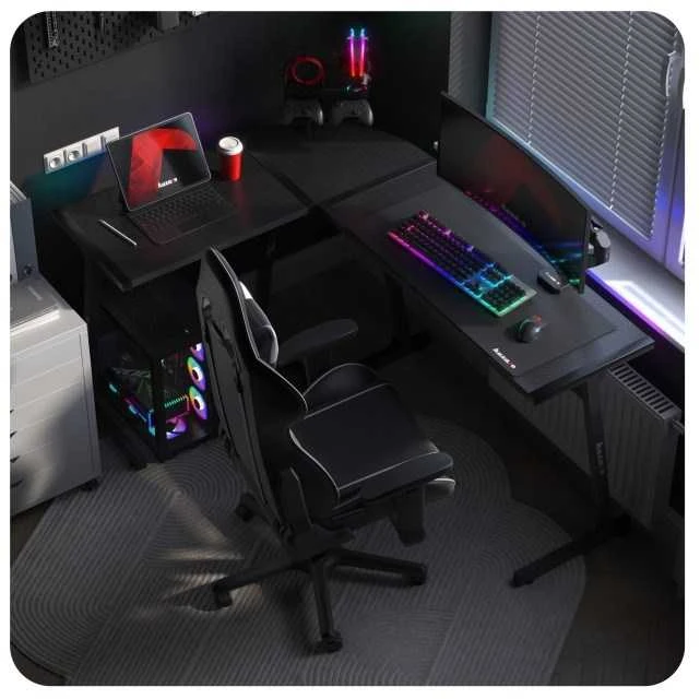 Biurko žaidimams huzaro hero 6.0 juodas rgb