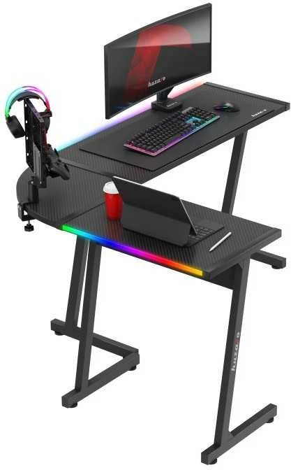 Biurko žaidimams huzaro hero 6.0 juodas rgb