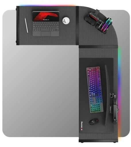 Biurko žaidimams huzaro hero 6.0 juodas rgb