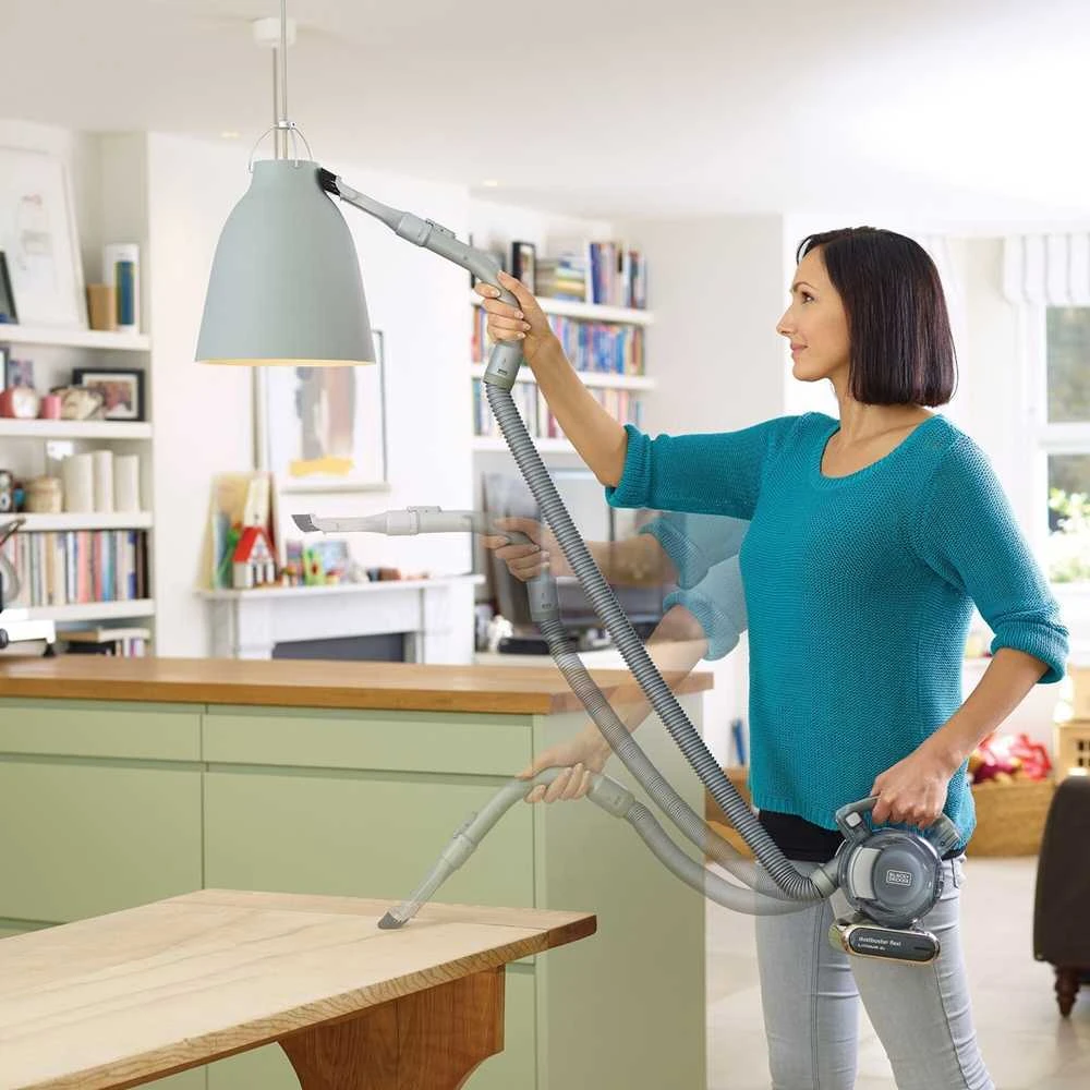Black & Decker Akumuliatorinis dulkių siurblys pd1820l-qw juodas+decker