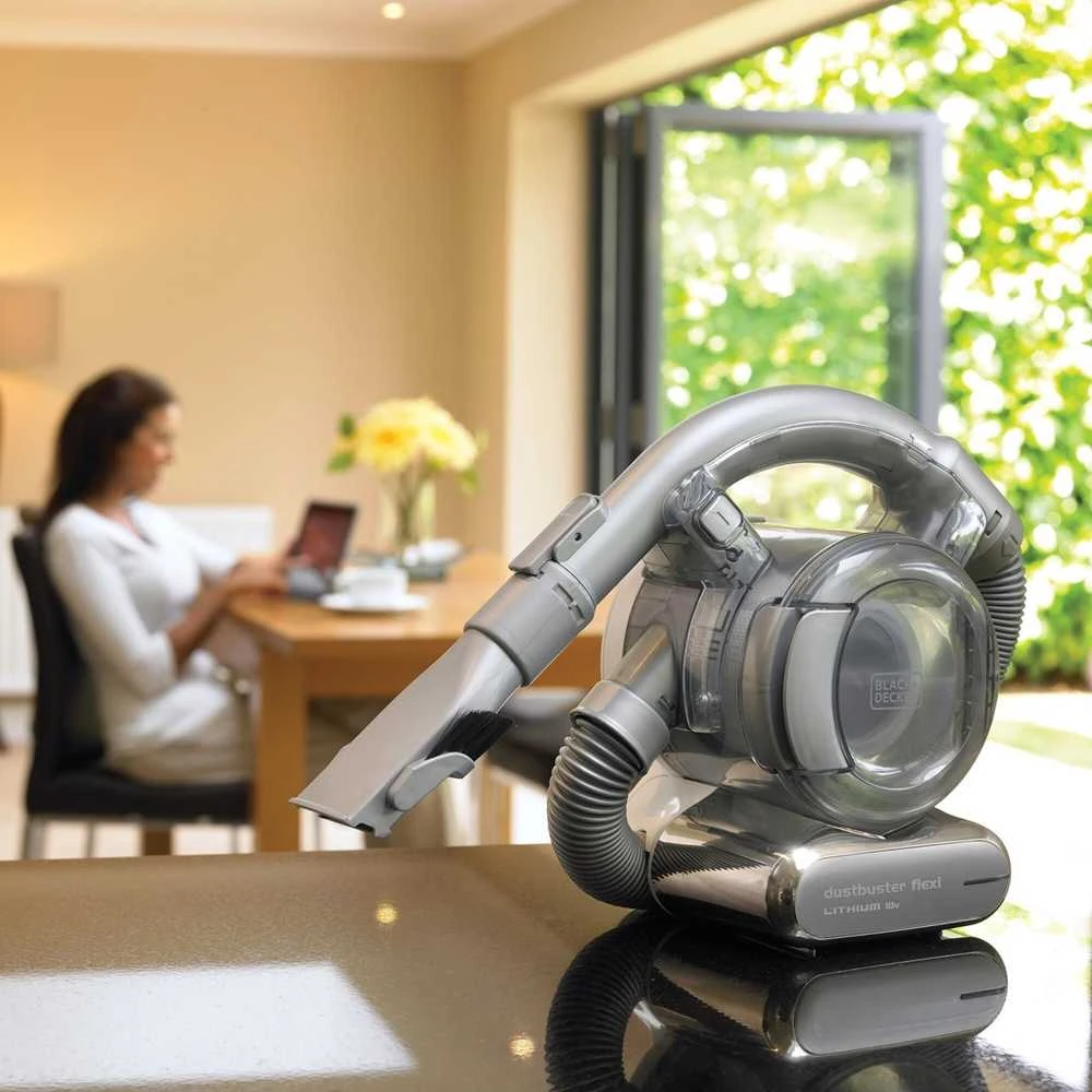 Black & Decker Akumuliatorinis dulkių siurblys pd1820l-qw juodas+decker