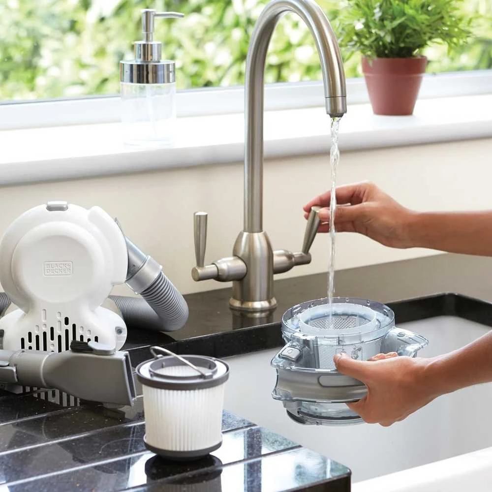 Black & Decker Akumuliatorinis dulkių siurblys pd1820l-qw juodas+decker