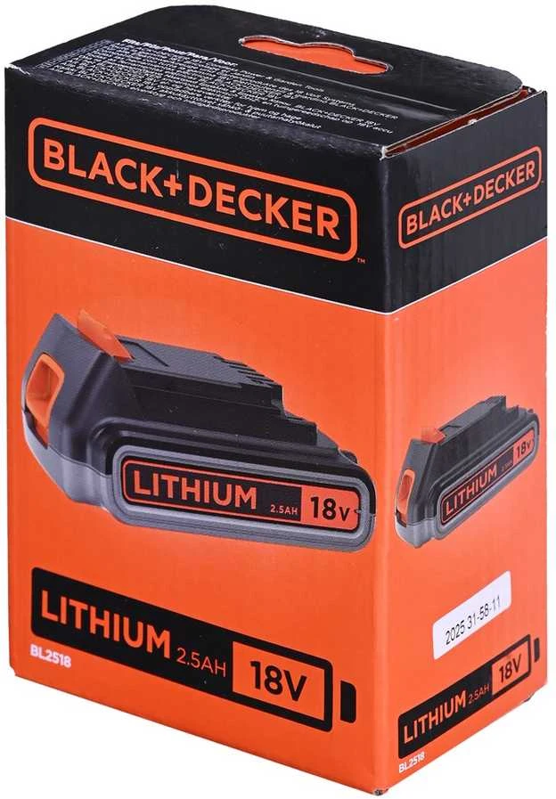 Black & Decker Juodas & Decker Akumuliatorius 18V 2,5 Ah Li-ion, Juodas & Decker