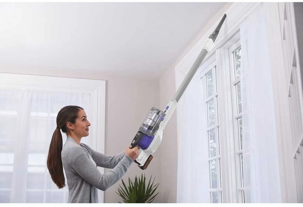 Black & Decker Juodas & Decker BHFEV1825CP lazdinis dulkių siurblys/elektrinė šluota 2 viename lazdinis dulkių siurblys Baterija Dry Bemaišis Baltas 2.5 Ah