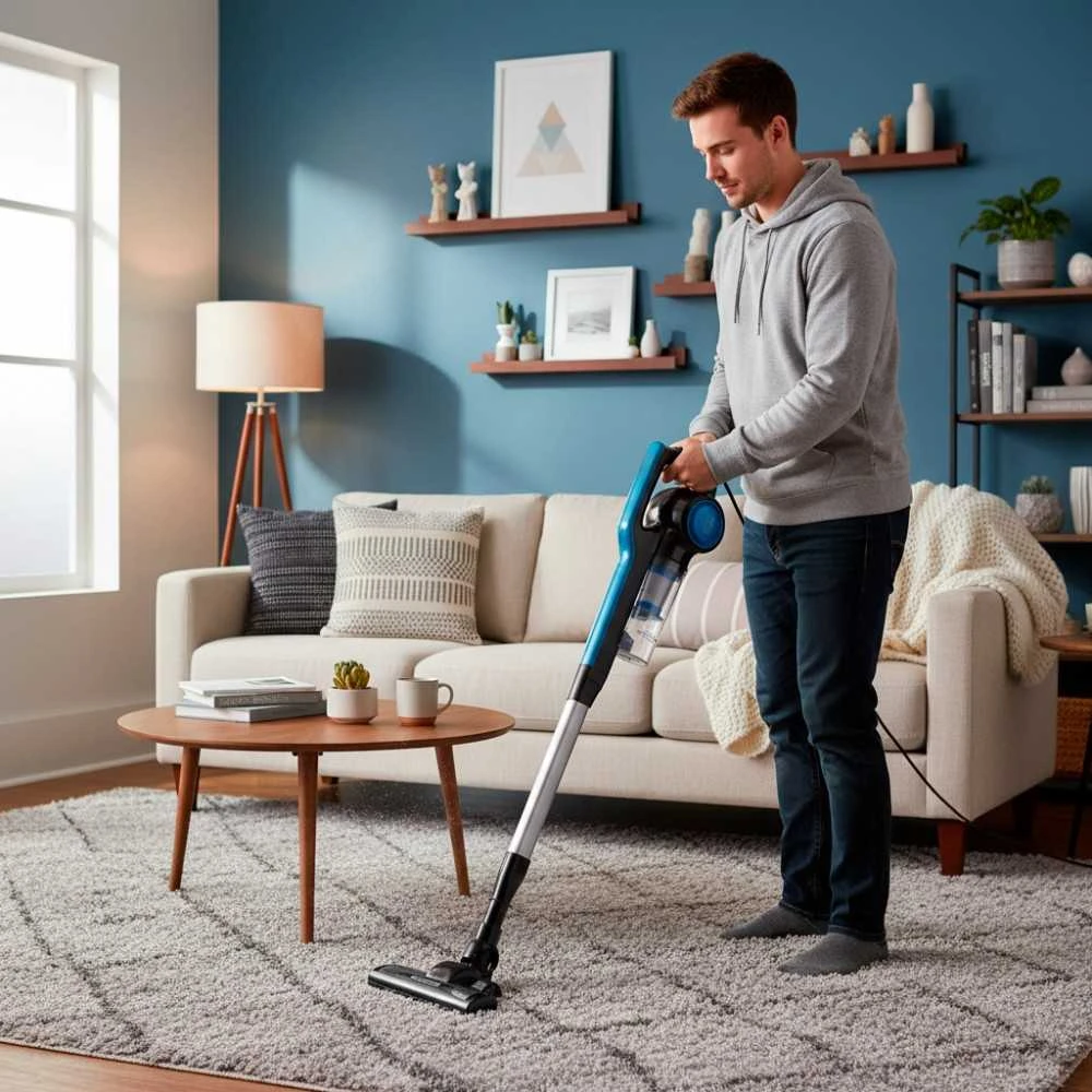 Dulkių siurblys Black & Decker juodas+decker Juodas & Decker BXVMS602E Upright vacuum cleaner Juodas, Mėlyna