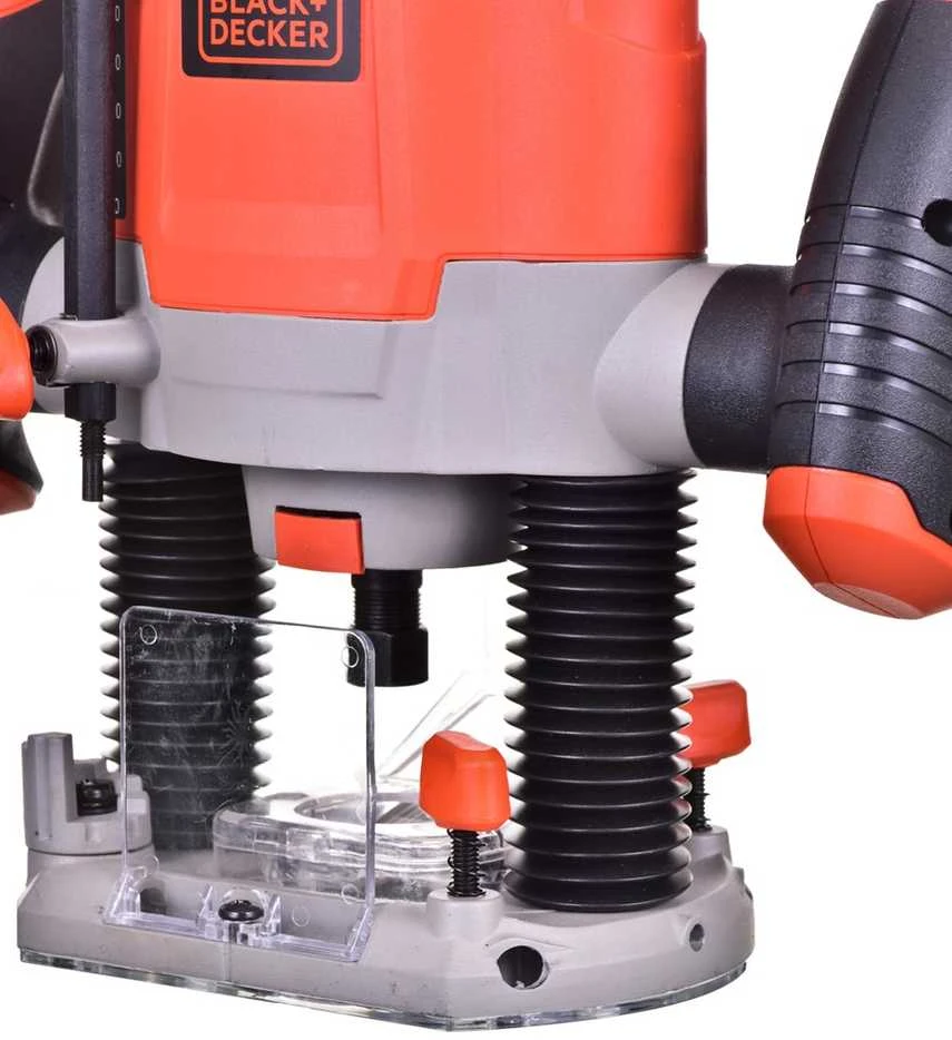 Black & Decker Elektrinė freza KW1200EKA 1200W, lagaminas + 6 frezavimo antgaliai