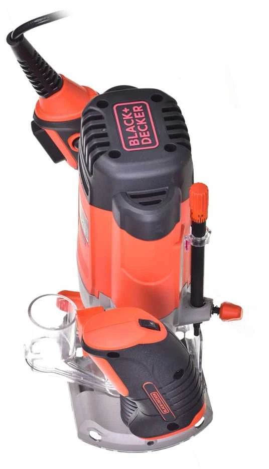 Black & Decker Elektrinė freza KW1200EKA 1200W, lagaminas + 6 frezavimo antgaliai