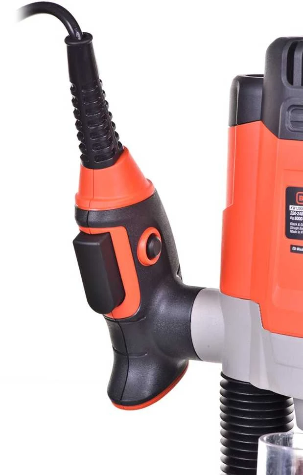 Black & Decker Elektrinė freza KW1200EKA 1200W, lagaminas + 6 frezavimo antgaliai