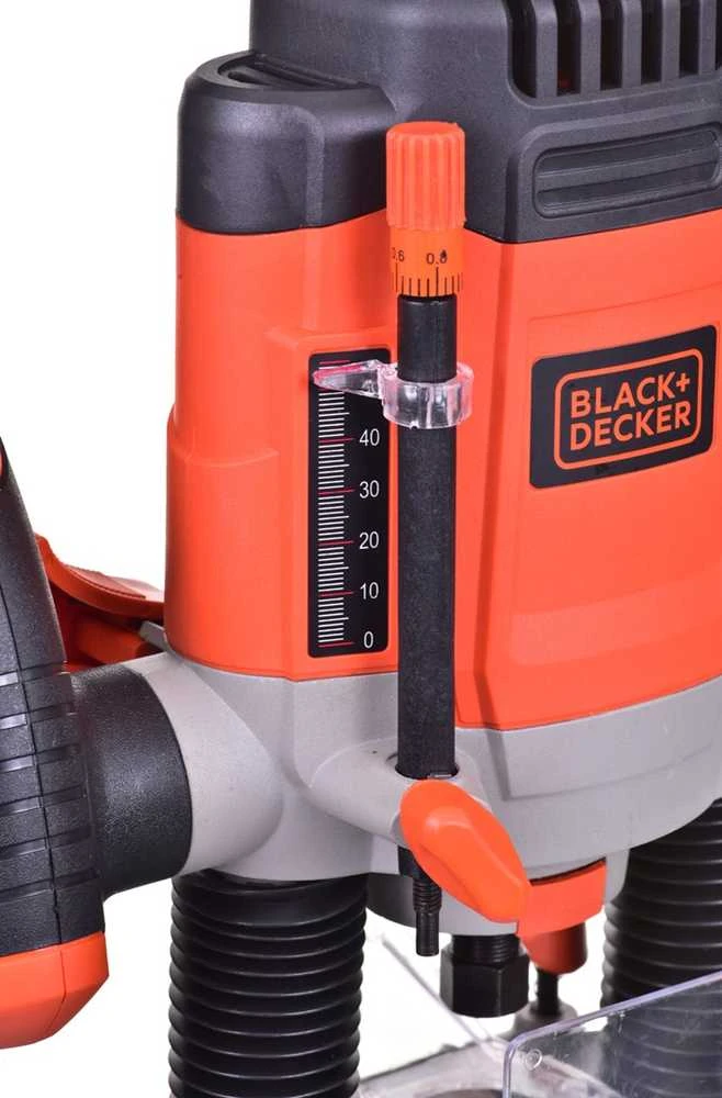 Black & Decker Elektrinė freza KW1200EKA 1200W, lagaminas + 6 frezavimo antgaliai
