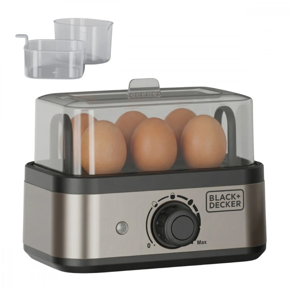 Black & Decker juodas+decker Juodas & Decker BXKS4800E 400 W 6-egg egg cooker
