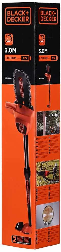 Black & Decker Akumuliatorinė aukštapjovė GPC1820L20, 18 V, 1x2.0 Ah, 20 cm