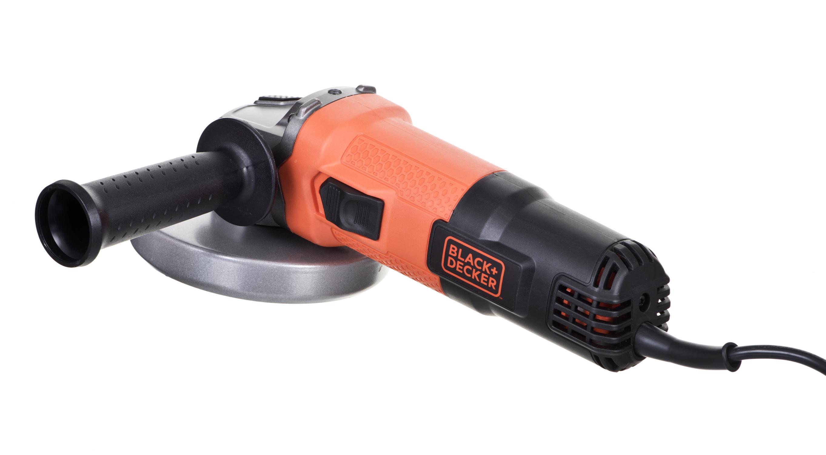 Black & Decker Juodas + DECKER 125 mm 800 W kampinis šlifuoklis BEG120-QS
