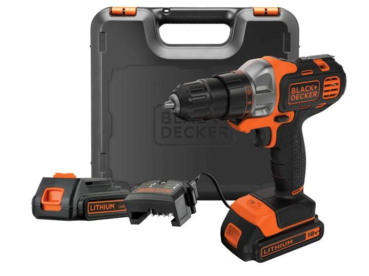 Black & Decker suktuvas gręžtuvas MultiEvo MT218KB-QW, 18V, 2x1.5 Ah, su lagaminu