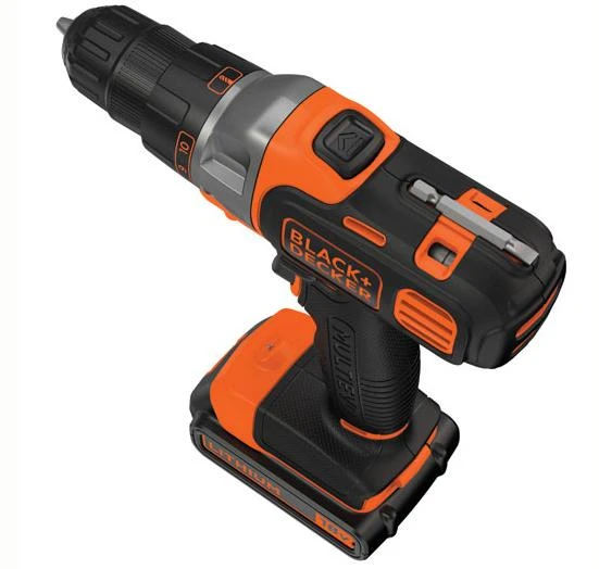 Black & Decker suktuvas gręžtuvas MultiEvo MT218KB-QW, 18V, 2x1.5 Ah, su lagaminu