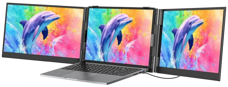 Monitorius „Blackview DCM8 Pro“ – 15,3 colio nešiojamojo kompiuterio ekrano ilgintuvas su dviejų monitorių palaikymu ir 2 USB-C jungtimis
