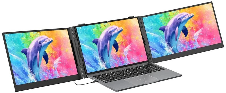 Monitorius „Blackview DCM8 Pro“ – 15,3 colio nešiojamojo kompiuterio ekrano ilgintuvas su dviejų monitorių palaikymu ir 2 USB-C jungtimis
