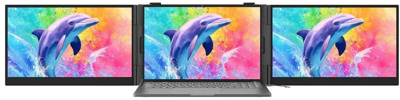 Monitorius „Blackview DCM8 Pro“ – 15,3 colio nešiojamojo kompiuterio ekrano ilgintuvas su dviejų monitorių palaikymu ir 2 USB-C jungtimis