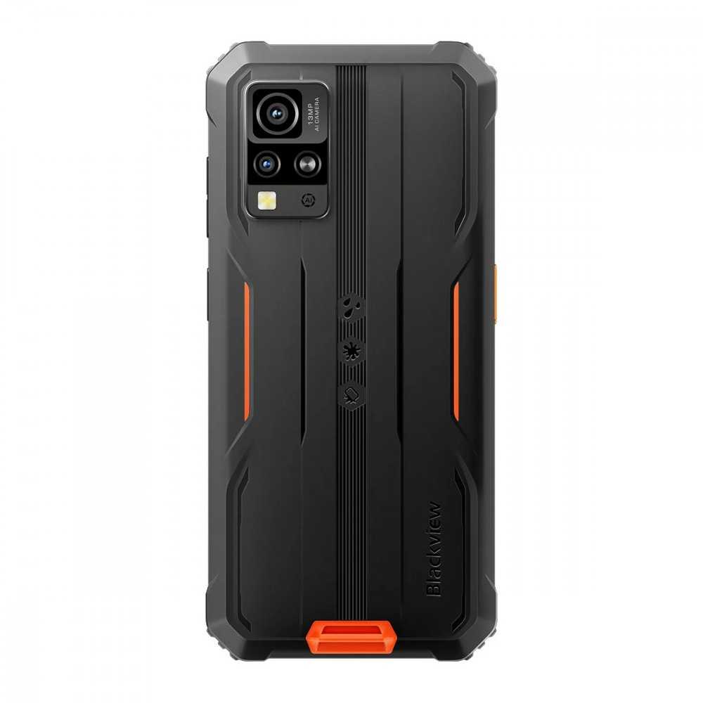 Blackview Rugged BV4800Pro LTE 6.56" HD+IPS 720x1612 60Hz GORILLA GLASS 5 T606 Aštuonių branduolių 1.6GHz 4GB/128GB KAMERA Priekinė 8MP Galinė 16MP+2MP 5180mAh Android 15 5180mAh Be įkroviklio Oranžinis