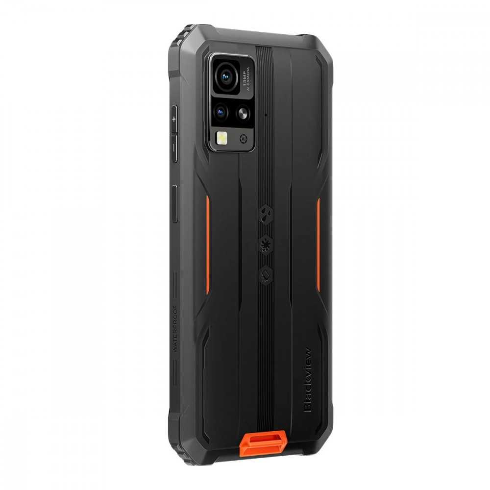 Blackview Rugged BV4800Pro LTE 6.56" HD+IPS 720x1612 60Hz GORILLA GLASS 5 T606 Aštuonių branduolių 1.6GHz 4GB/128GB KAMERA Priekinė 8MP Galinė 16MP+2MP 5180mAh Android 15 5180mAh Be įkroviklio Oranžinis