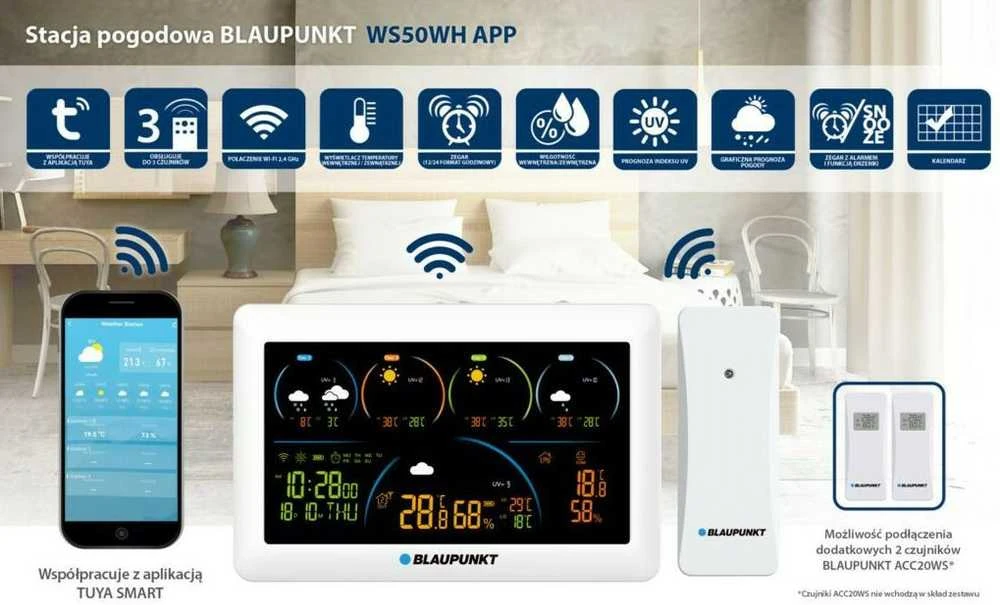 Blaupunkt Orų stotis WS50WH APP, baltos spalvos