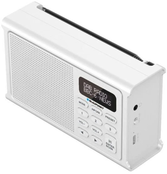 Radio przenośne blaupunkt dab dr3wh, balta
