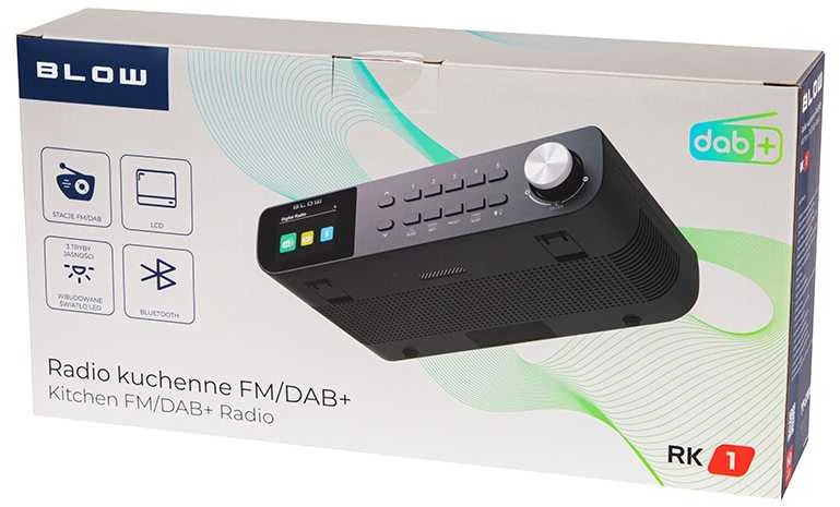 FM/DAB+ BLOW RK1 virtuvės radijas juodas