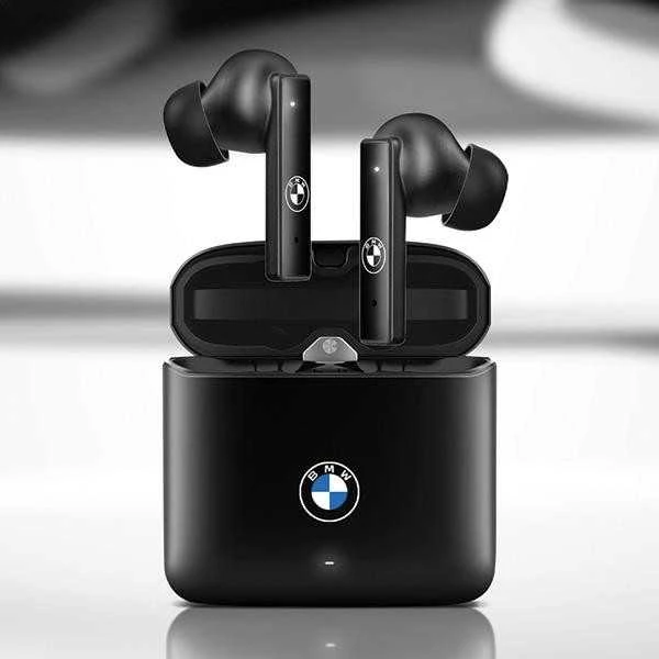 BMW Bluetooth ausinės BMWSES20AMK TWS + įkrovimo stotelė juodos spalvos Signature