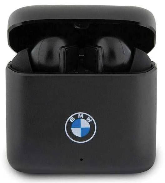 BMW Bluetooth ausinės BMWSES20AMK TWS + įkrovimo stotelė juodos spalvos Signature