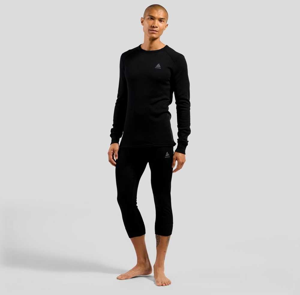 Odlo BL TOP crew neck l/s ACTIVE WARM ECO men's T-shirt, dydis M, juodas