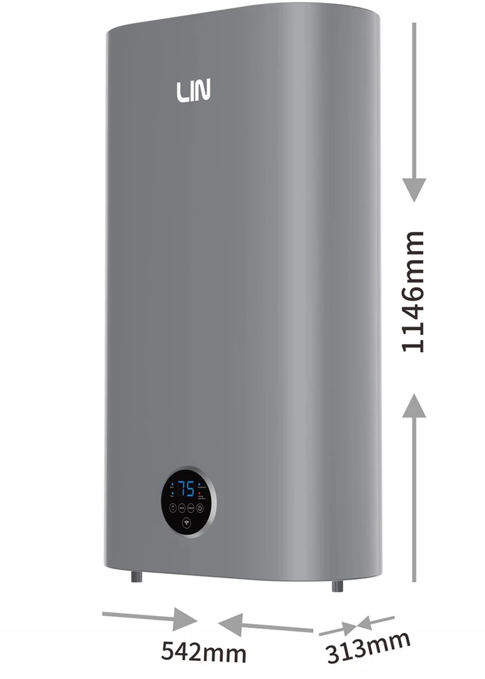 LIN LIFVD1SMGY 100L UNIVERSAL elektrinis vandens šildytuvas, pilkas, su WiFi