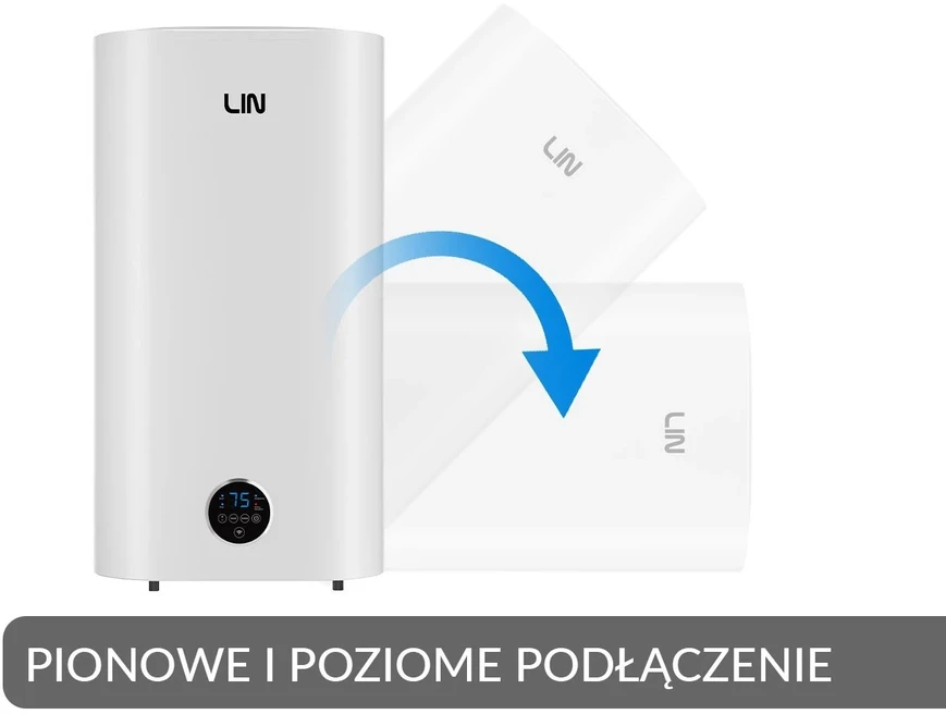 LIN LIFVD1SMWH 100L UNIVERSAL elektrinis vandens šildytuvas, baltas, su WiFi