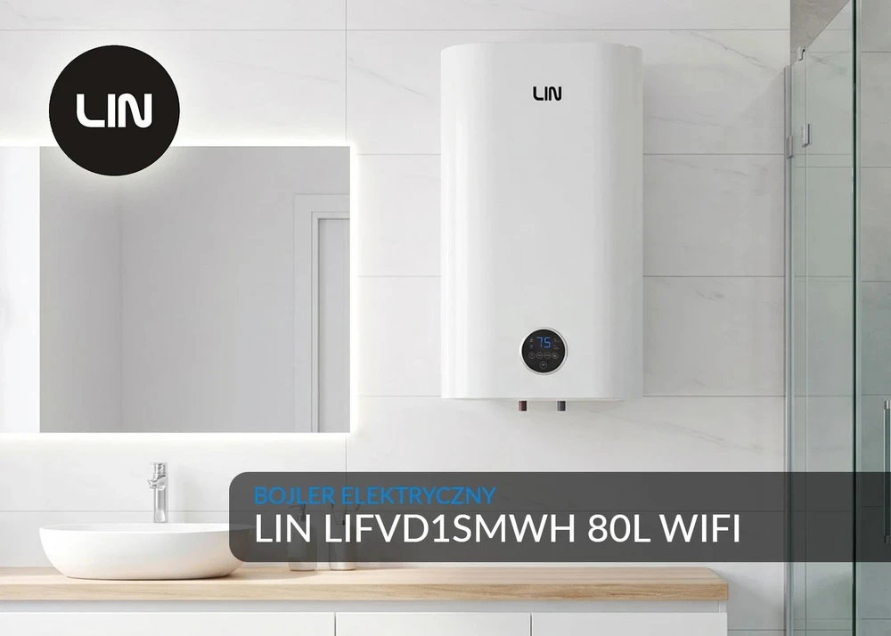 Elektrinis vandens šildytuvas LIN LIFVD1SMWH WI-FI 80L SMART baltas