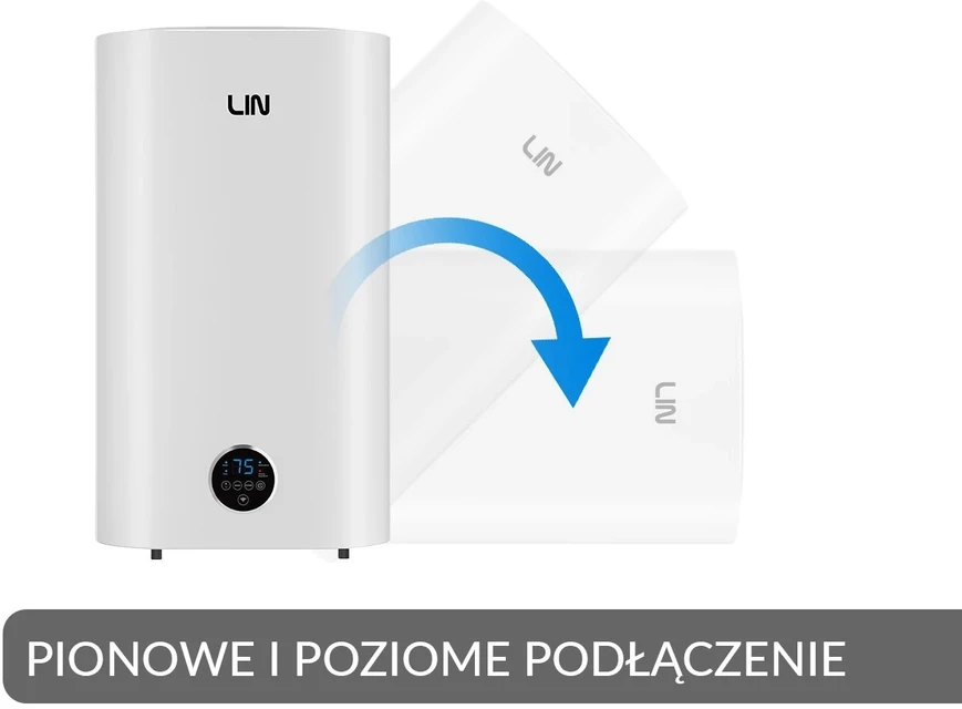 lin A05dd LIFVD1SMWH 80L UNIVERSAL baltas elektrinis vandens šildytuvas su WiFi