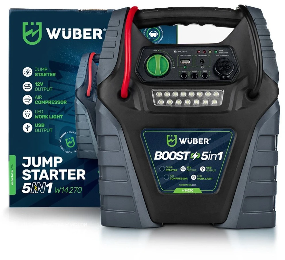 5-in-1 booster compressor with jump starter W14270 WUBER