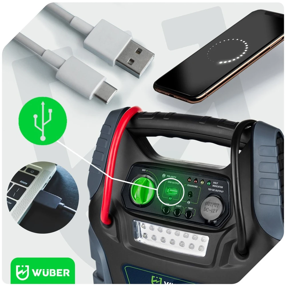 5-in-1 booster compressor with jump starter W14270 WUBER