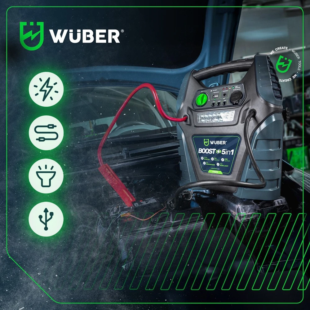 5-in-1 booster compressor with jump starter W14270 WUBER