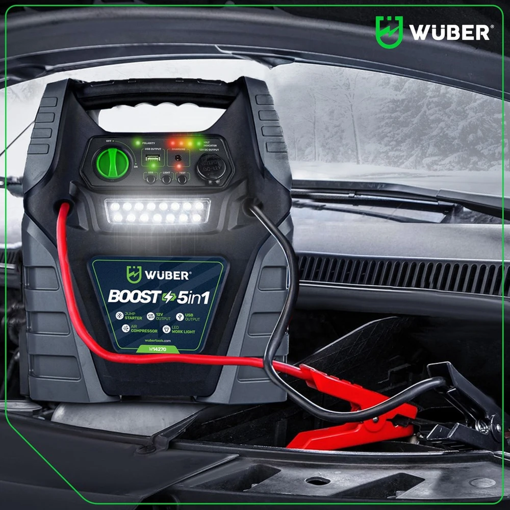 5-in-1 booster compressor with jump starter W14270 WUBER