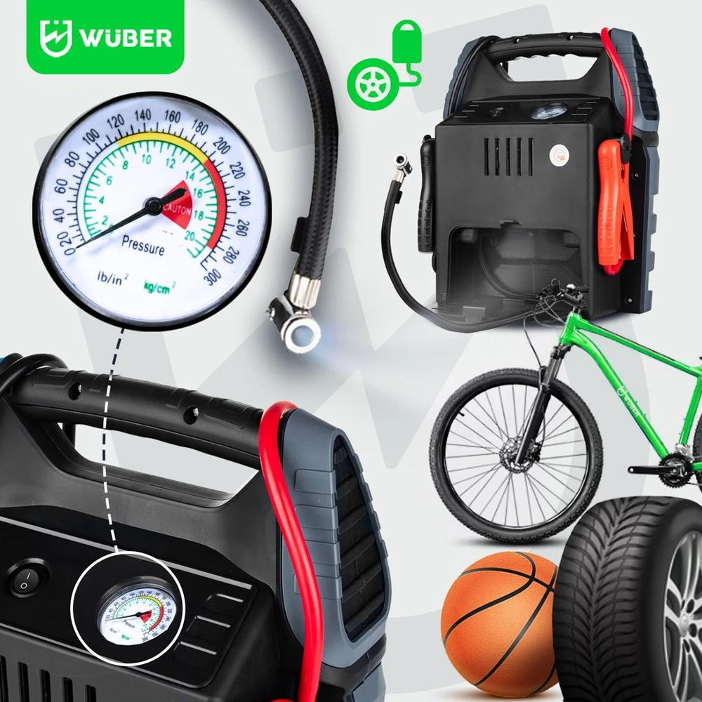5-in-1 booster compressor with jump starter W14270 WUBER