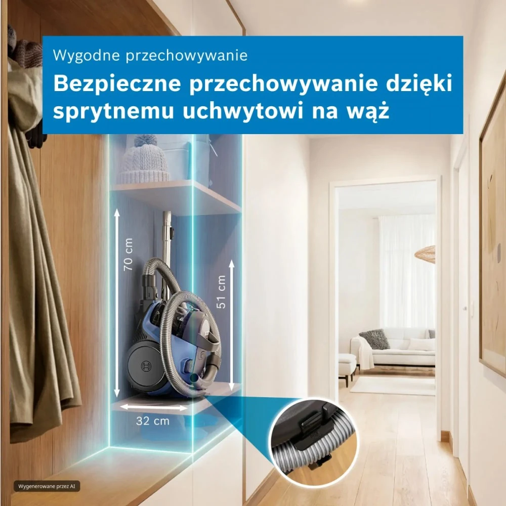 Bosch Dulkių siurblys be maišelio serie 2 bgc05lbu2