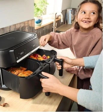 Bosch MAFD440B7 Serija 4, Double Drawer Air Fryer, Juodas